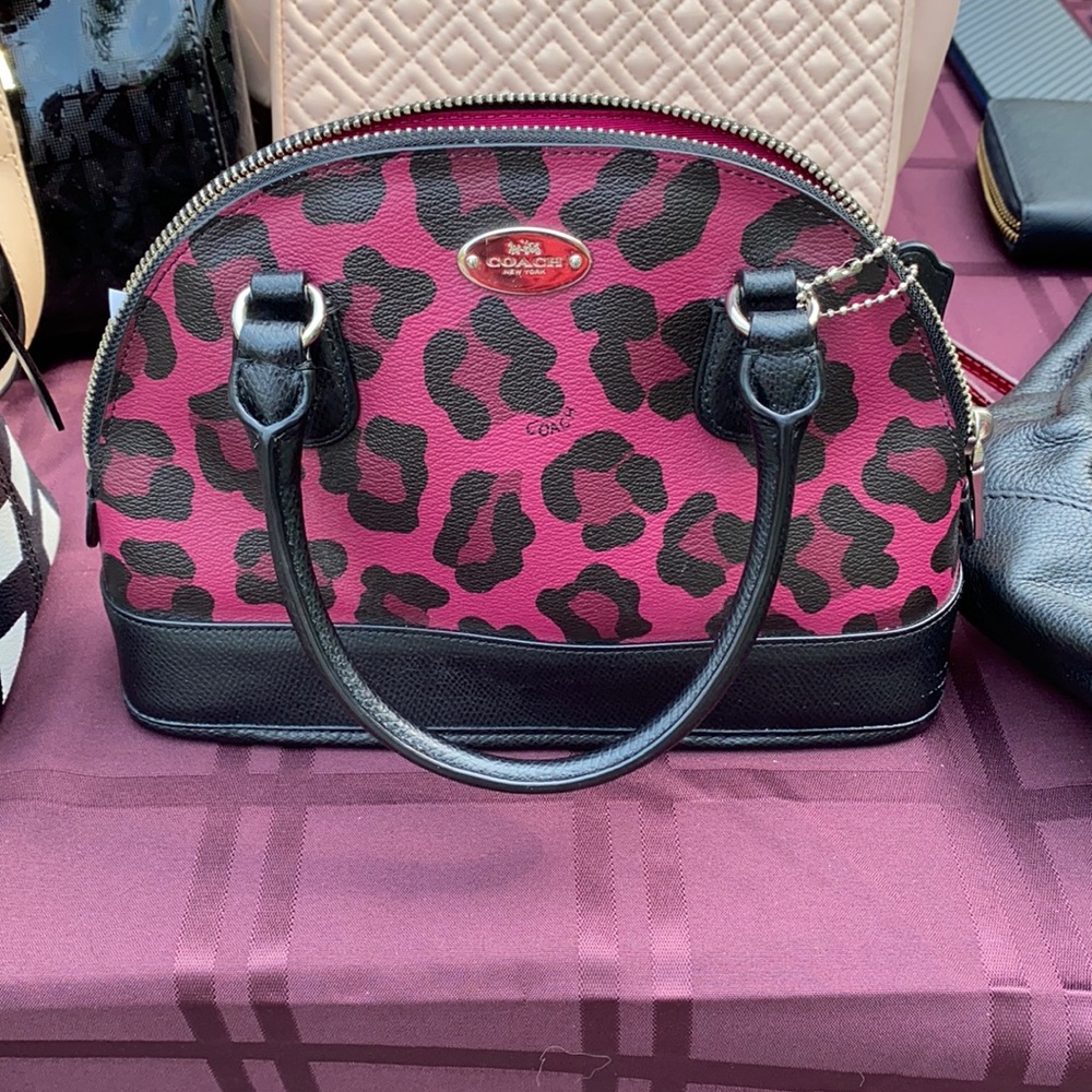 Tiny coach leopard bag